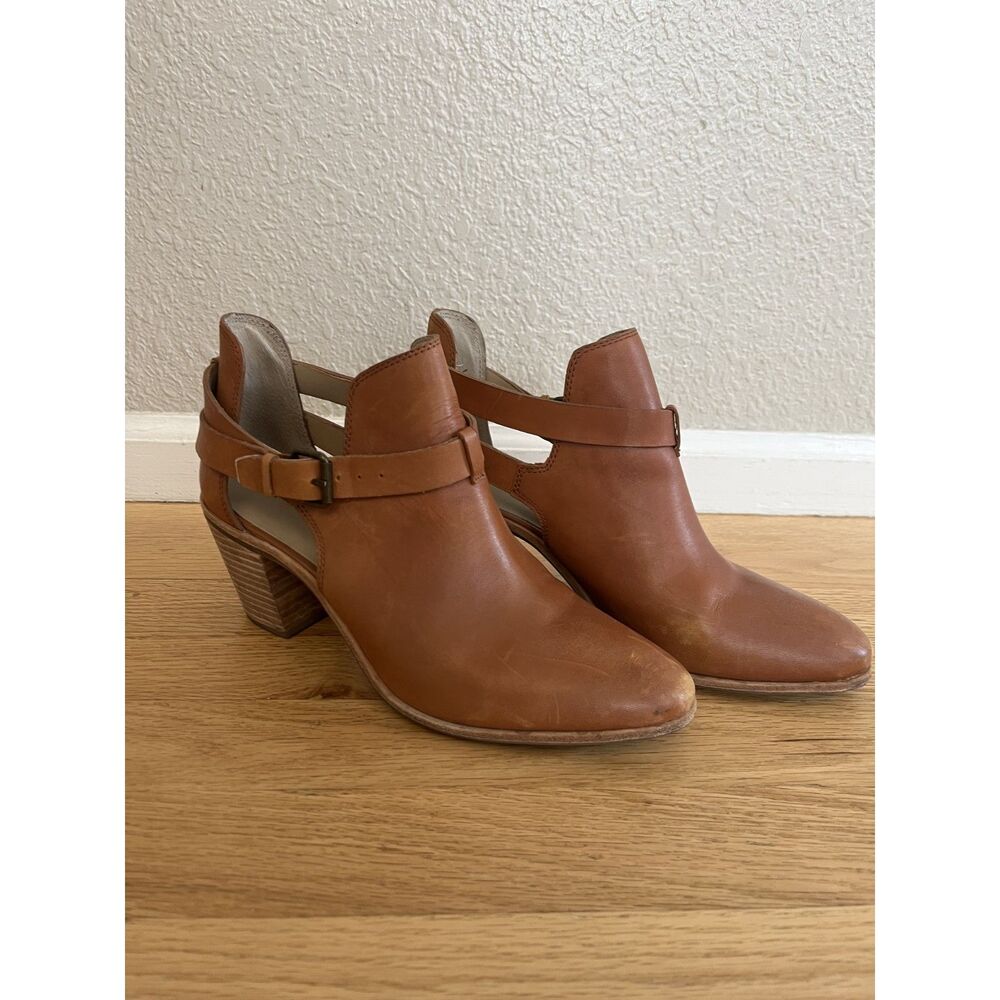 G.H. Bass & Co. Womens‎ Brown Leather Sylvia Ankle Booties 9.5